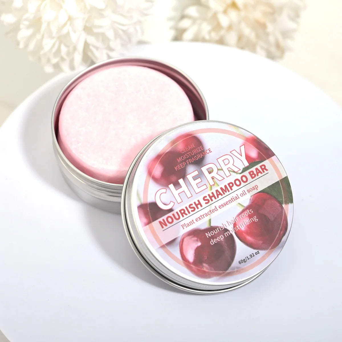 Cherry Fruit Essence Shampoo Bar – Moisturizing Hand Soap Shampoo Bar Soap Zpaxo