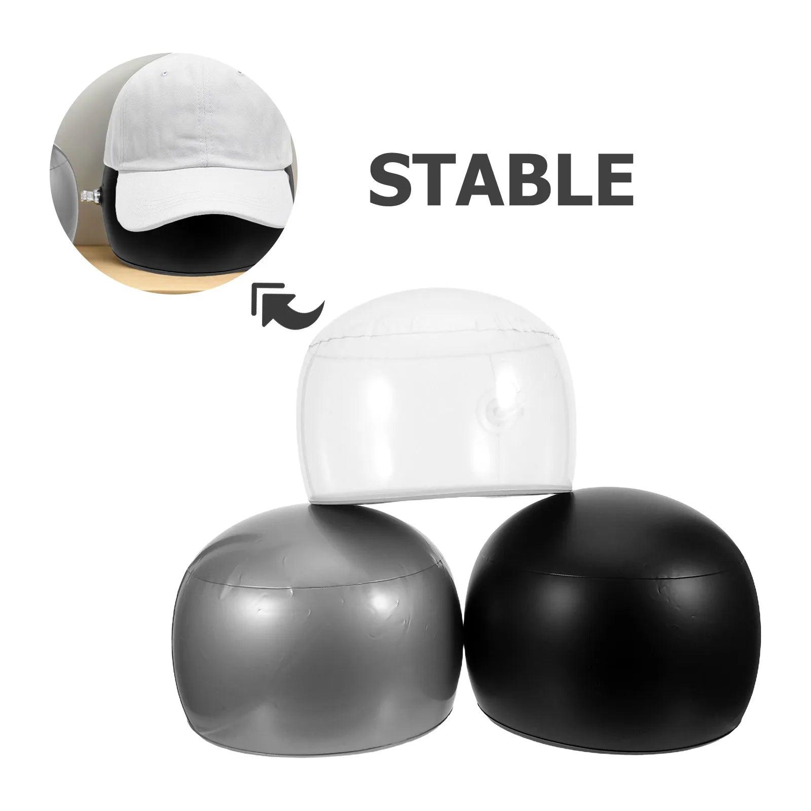Inflatable Hat Display Stand Portable Foldable PVC Cap Holder