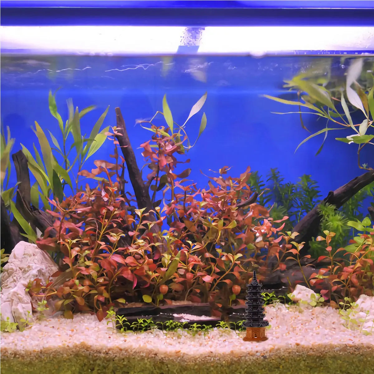Ceramic Pagoda Ornament Fish Tank Aquarium Decoration Lifelike