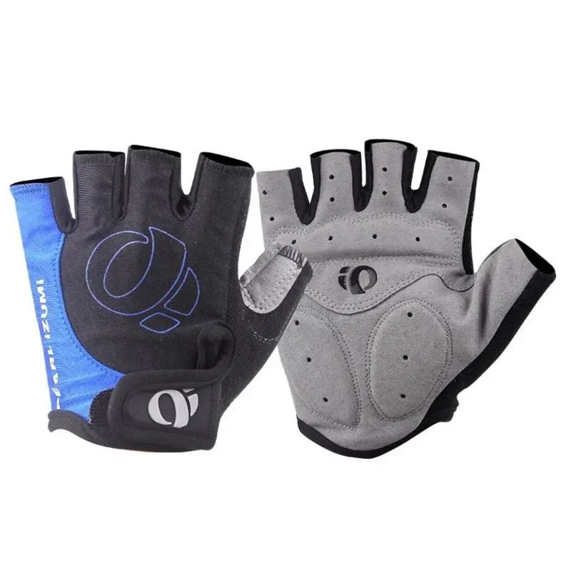 Bicycle Gel Half Finger Gloves Anti Slip Sweat Proof Shockproof Mountain Bike Road Armguard Portable Half Finger Bicycle Gloves Zpaxo