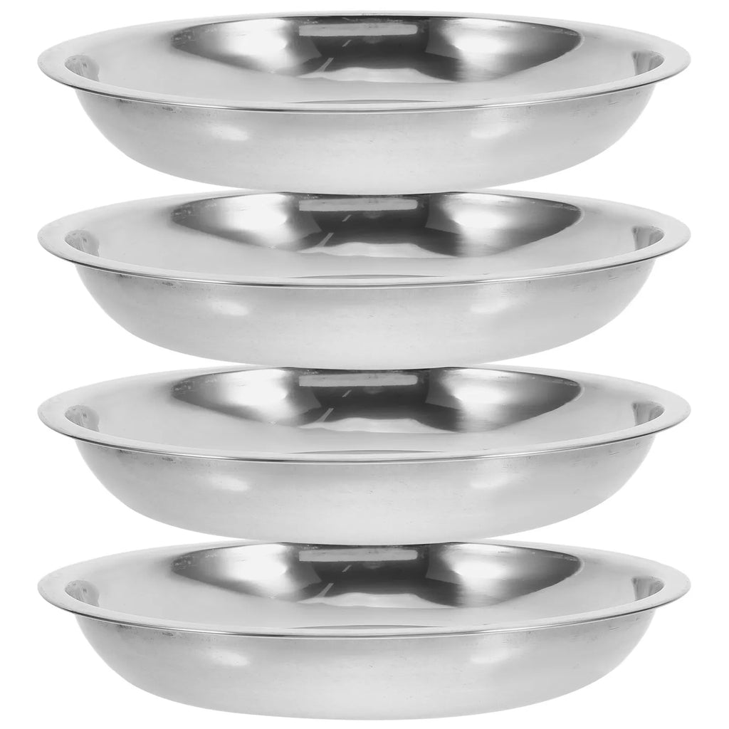 Stainless Steel Pet Bowls Indoor Cats Dogs Safe Rounded Edges Easy
