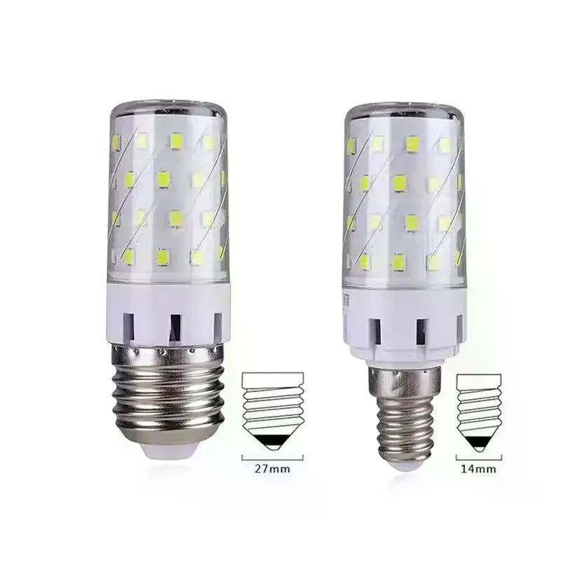 LED Corn Lamp 12W Strong Light 3000K 6000K E27 E14 Holder Home Zpaxo