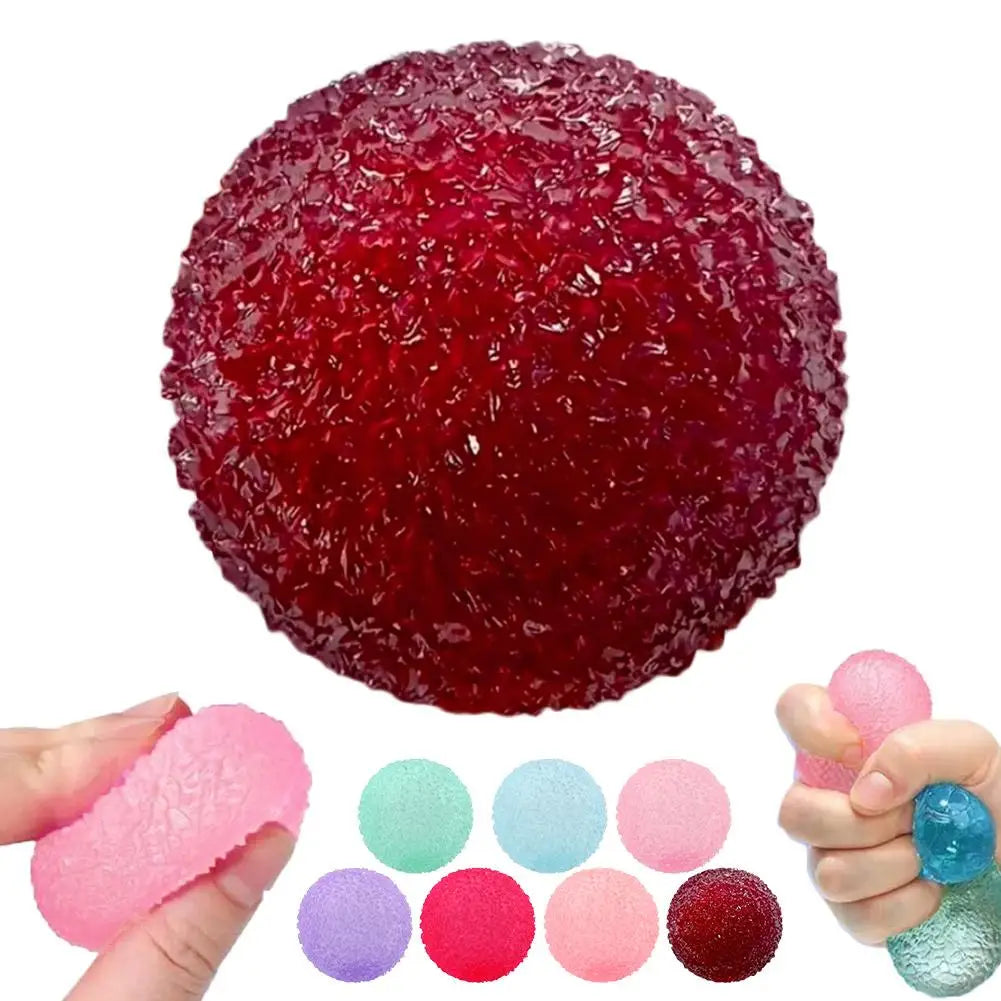 1pc high-end Squishy Multicolor Texture Ice Ball Squeeze Toy for Kids Adult Soft Pinch Pop Fidget Toys Children Halloween Christ Zpaxo wine red