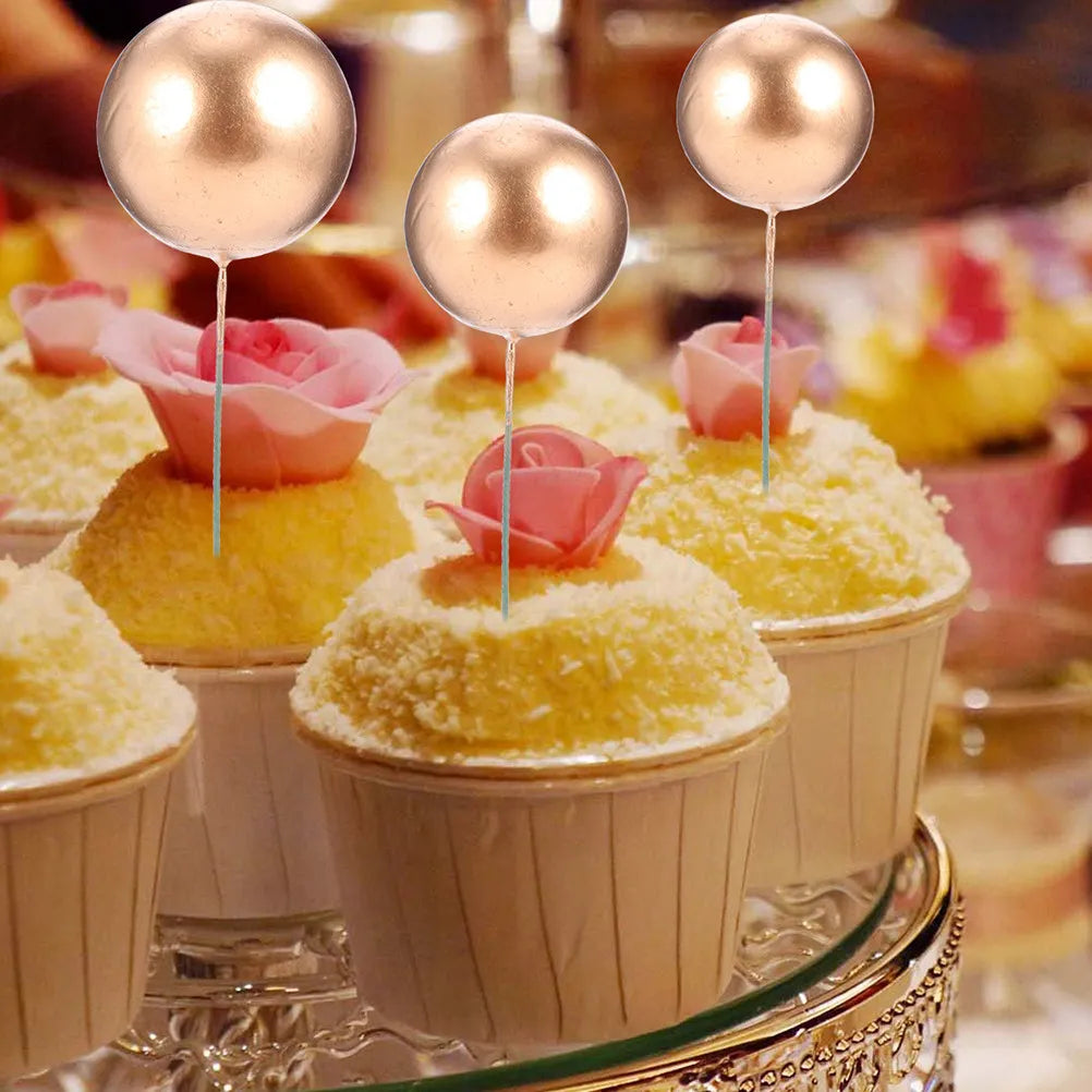 Premium Foam Balls Cake Toppers Dessert Picks Easy Insert No Tools