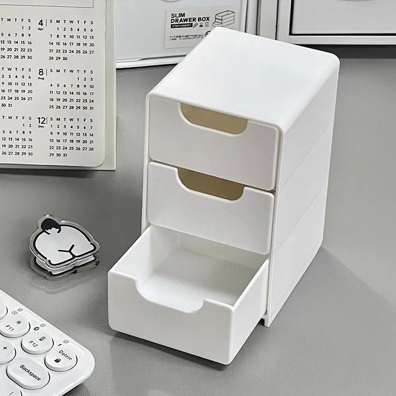 Hot Desktop Storage Box, Drawer Style Stationery, Hand Account Organizing Box, Dormitory Desk Miscellaneous Storage Artifact Zpaxo