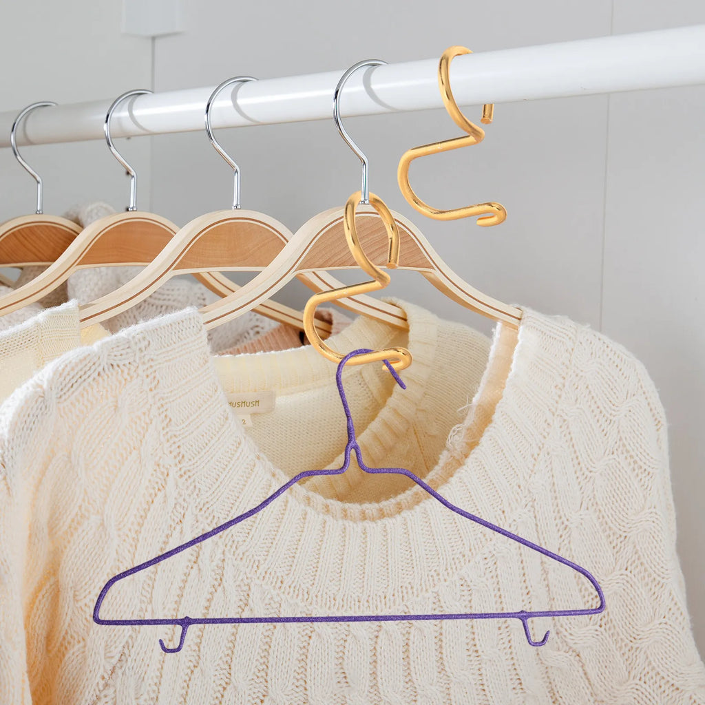 10Pcs Clothes Hanger Connector Hooks Wardrobe Space Saving Clips Cascading Extender Hooks Closet Organizer for Heavy Clothes Zpaxo
