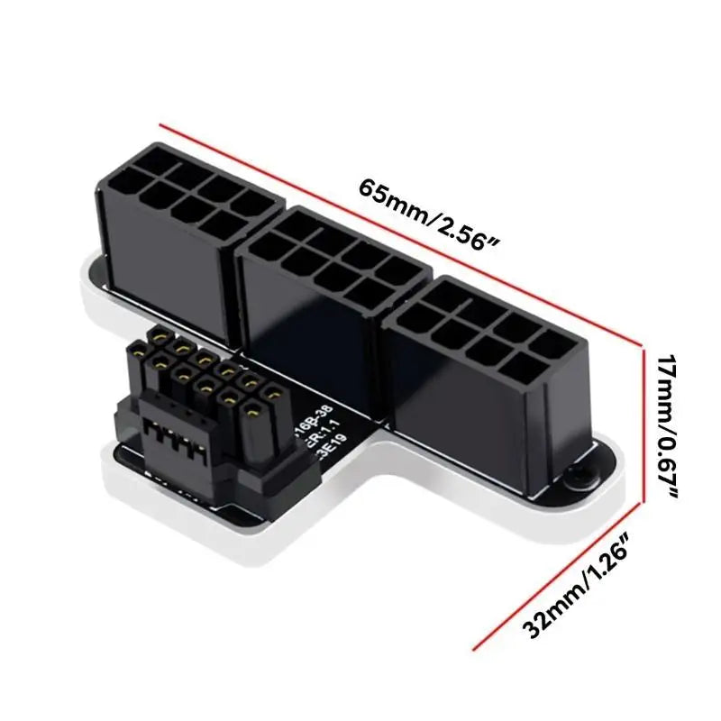 652F ATX3.0 12VHPWR 12Pin+4Pin to 3x8Pin 600W Power Adapter for Desktops Convert 3x8P to 40 Series Graphics Card Zpaxo