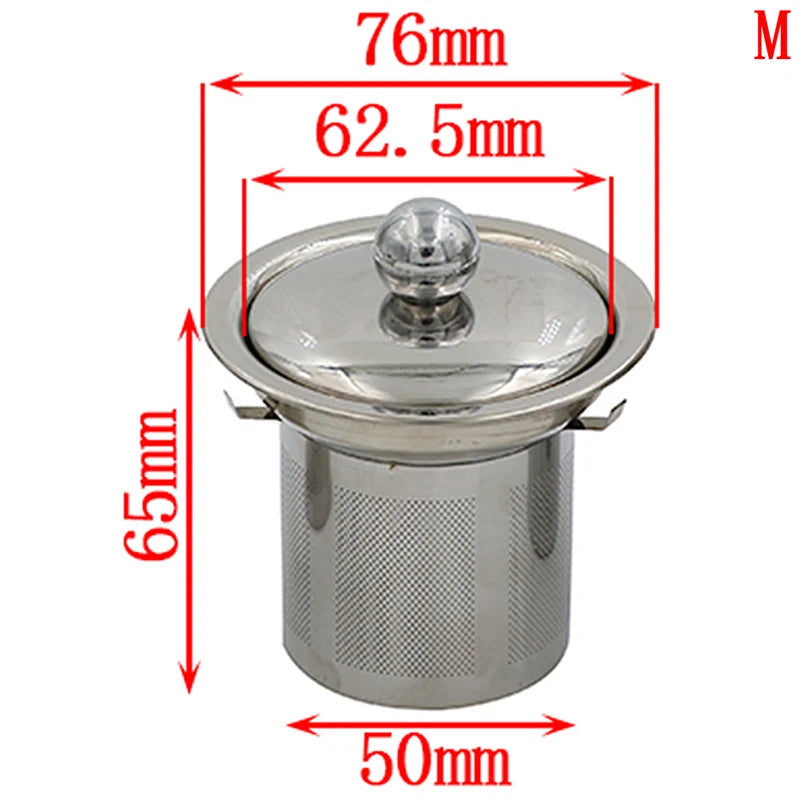 Stainless Steel Teapot Reusable Mesh Infuser Tea Strainer Leaf Spice Zpaxo M
