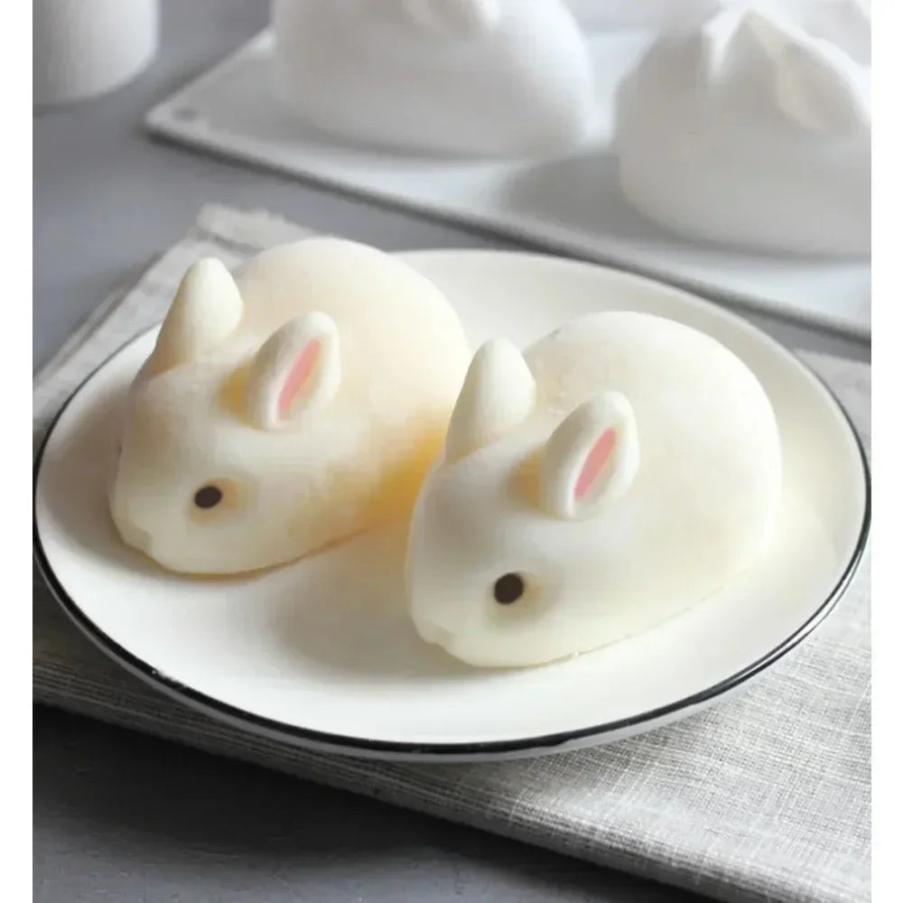 3D Rabbit Silicone Mold – Candle, Soap, Chocolate & Cake Silicone Craft Mold Zpaxo
