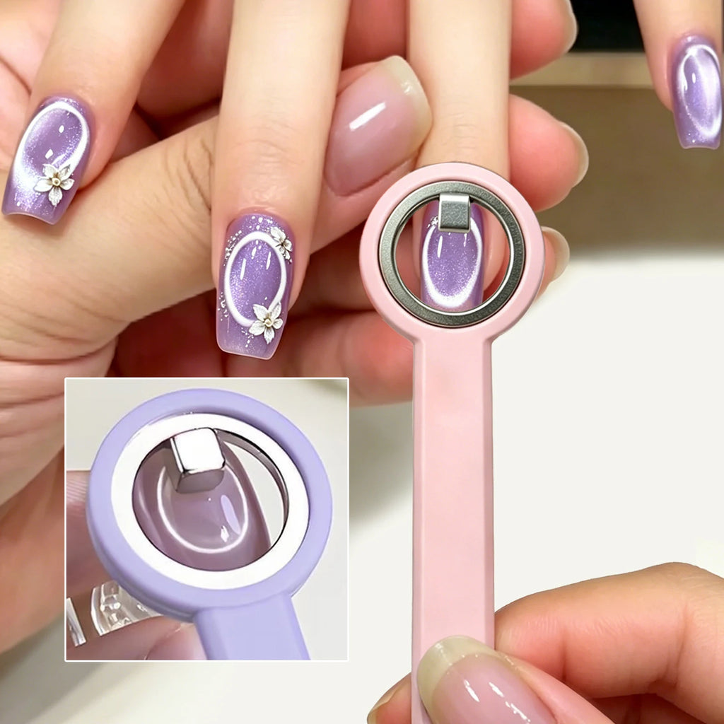 Cat Eye Nail Magnet Ring Magnetic Tool Handle Gel Polish DIY Art