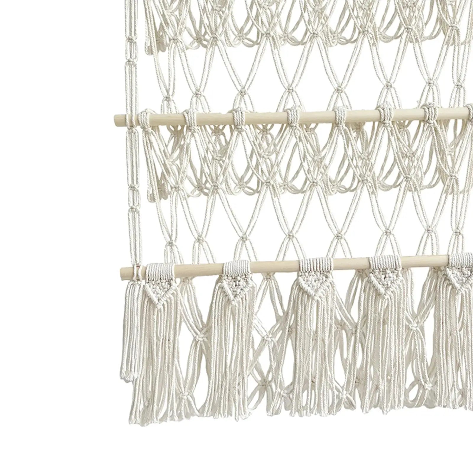Stuffed Animals Storage Hammock with Tassels Macrame Organizing Plush Toy Organizer Handwoven for Home Decor Nursery Playroom Zpaxo