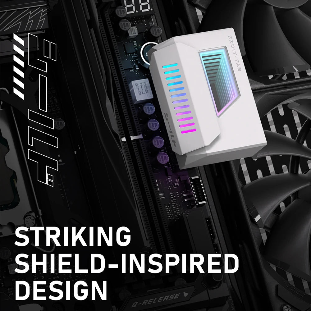 ATX 24 Pin To 180 Degree Power Plug Adapter with Infinity Mirror ARGB Light Mainboard Motherboard Power Supply Cable Modular Zpaxo