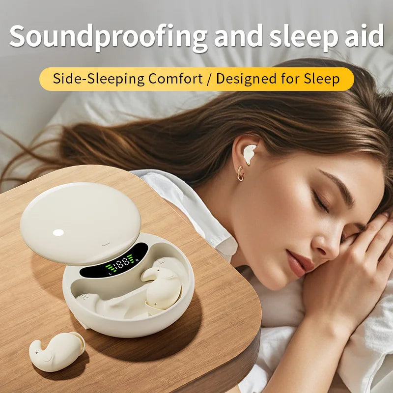 Bluetooth 5 4 Wireless Headphones TWS In-ear Invisible Sleep Earbuds Zpaxo