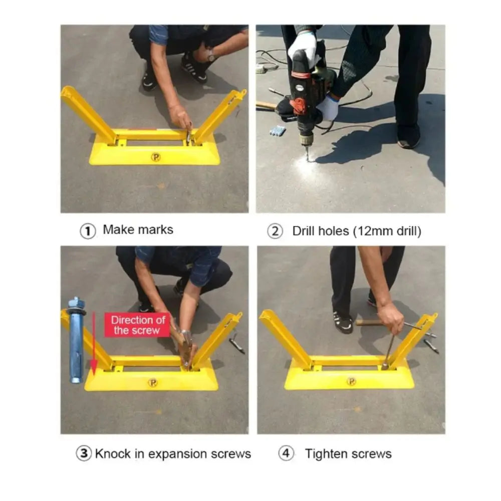 Portable Folding Parking Space Lock Thickened Anti-collision Pressure Zpaxo