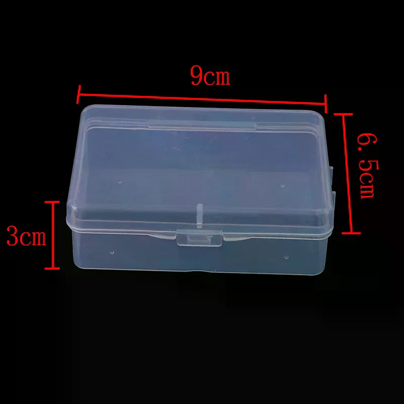 Multipurpose Transparent Plastic Storage Box Clear Square Zpaxo