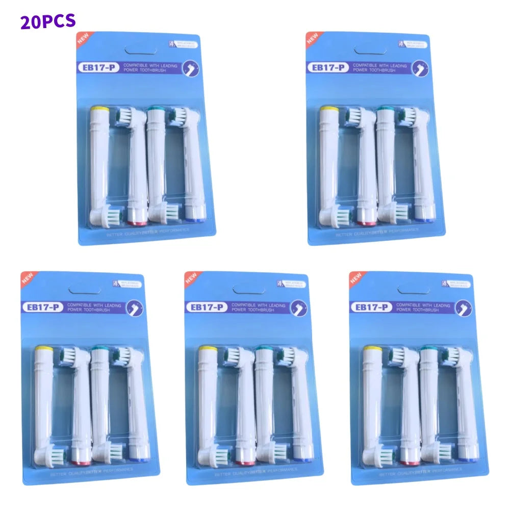 20/4pcs Set Electric Toothbrush Heads For Oral B Sensitive Replacement EB17Ultra EB10A SB-17A EB17S EB50Ultra EB17P EB10A Zpaxo EB17P-20pcs