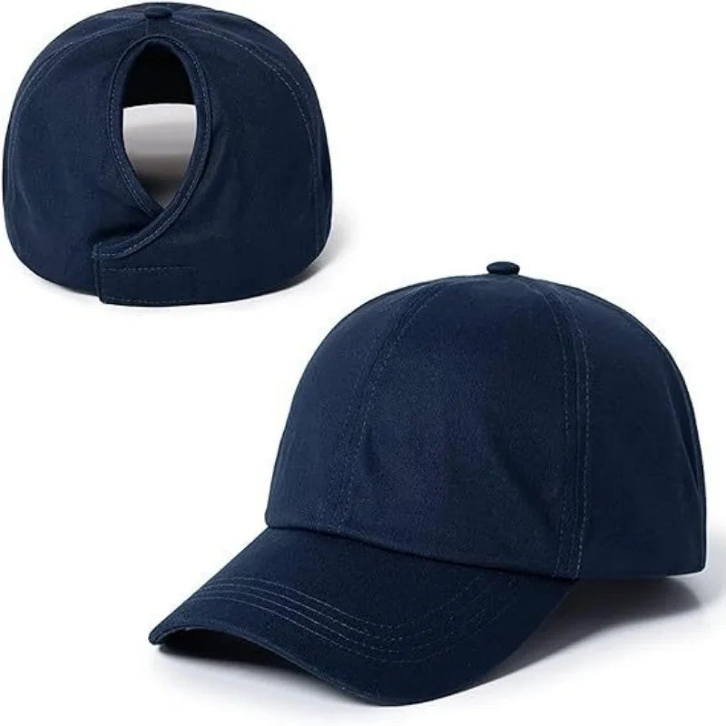 Winter Ponytail Baseball Cap – Fleece Lined, Unisex Outdoor Hat