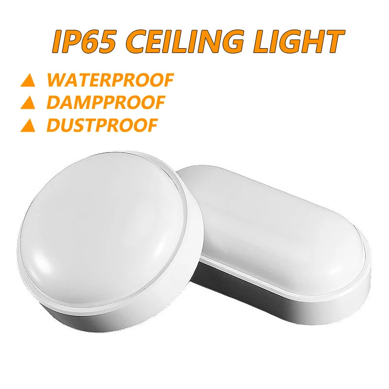 IP65 Waterproof LED Ceiling Light | Bathroom, Hallway & Basement