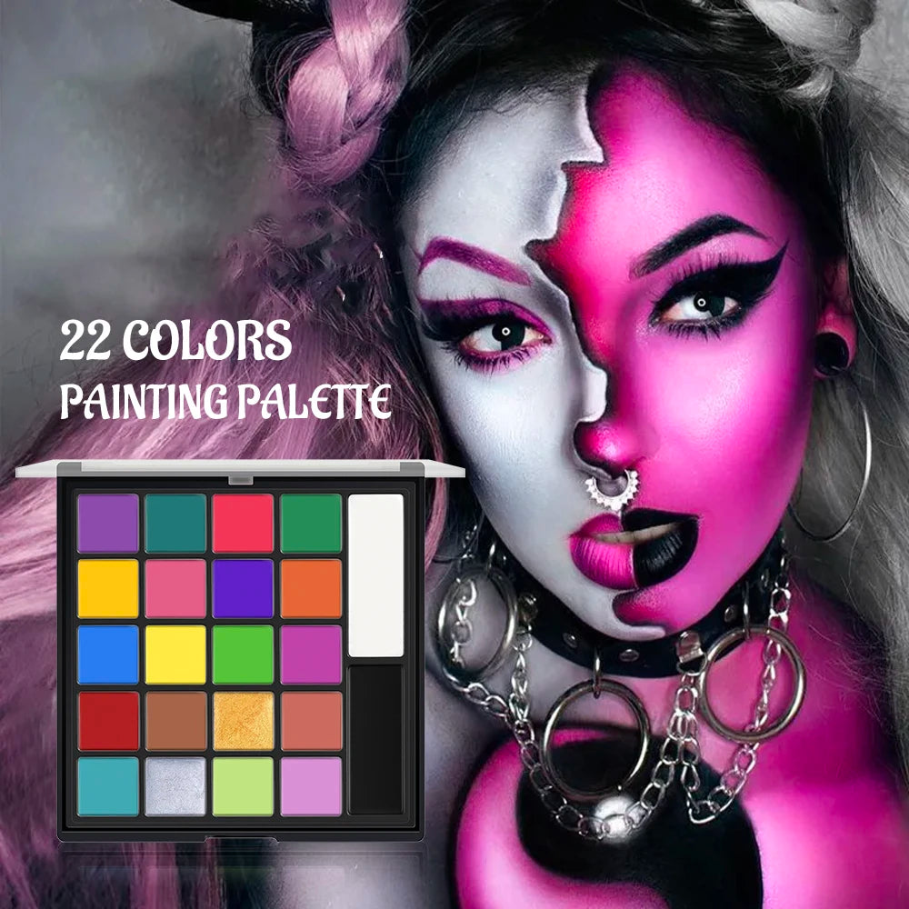 Beauty Makeup Face Body Paint Palette Cosmetic 22 Oil Painting Facial Zpaxo