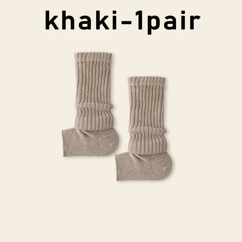 Y2k Winter Leg Warmers Fluffy Knitted Gothic Lolita Knit Long Socks