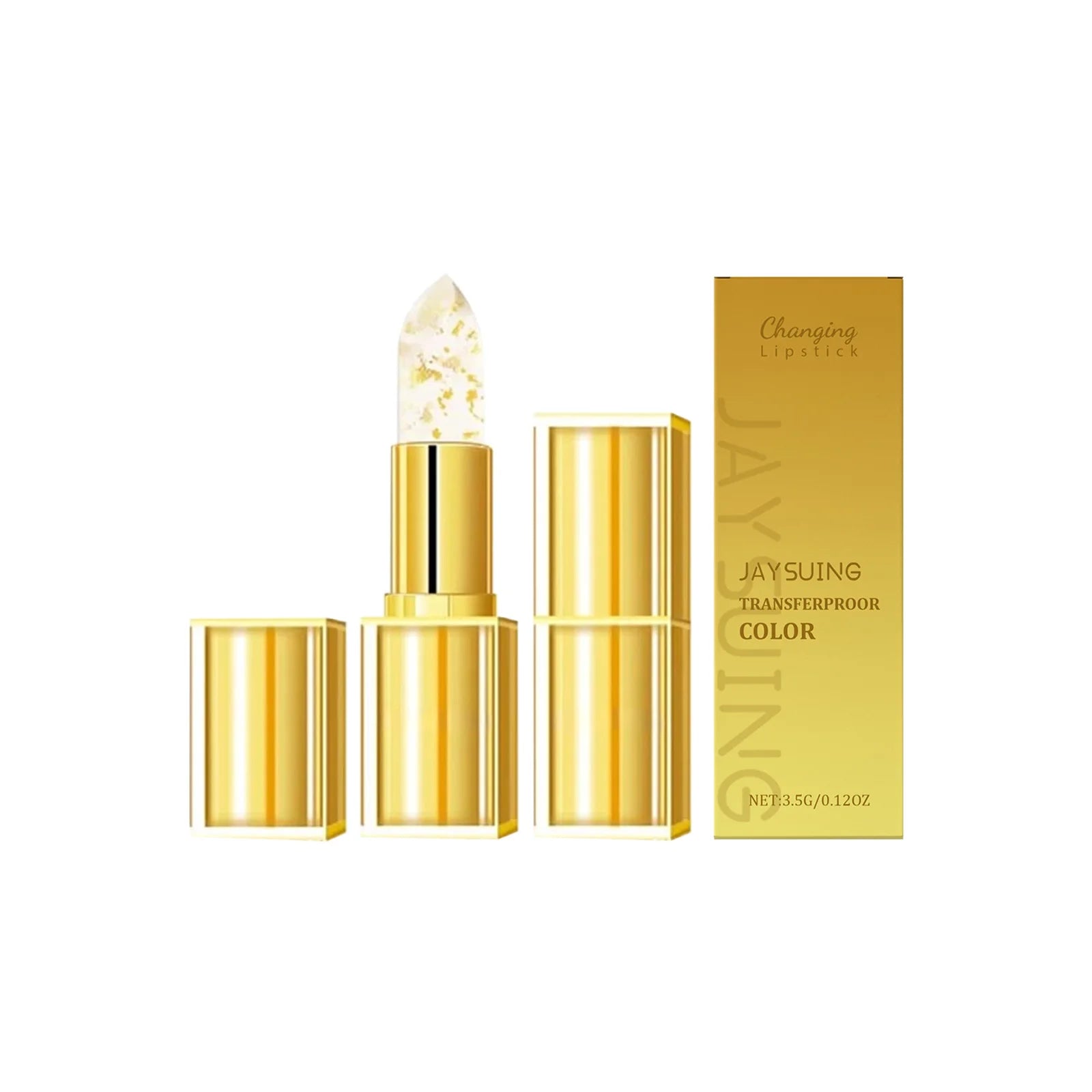 Jaysuing Gold Color-Changing Hyaluronic Acid Lip Balm 3.5g Color-Changing Lip Balm Zpaxo 3.5g Boxed