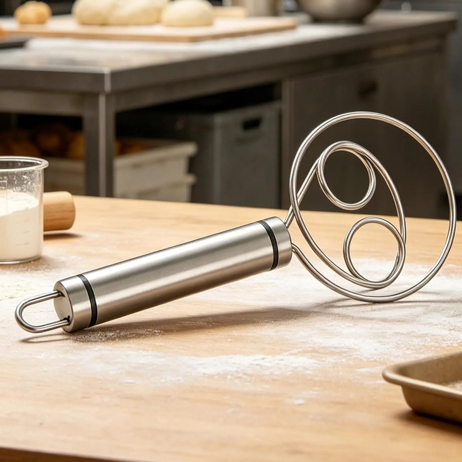 Stainless Steel Dough Whisk – Bread & Pastry Blender Tool Dough Whisk Zpaxo
