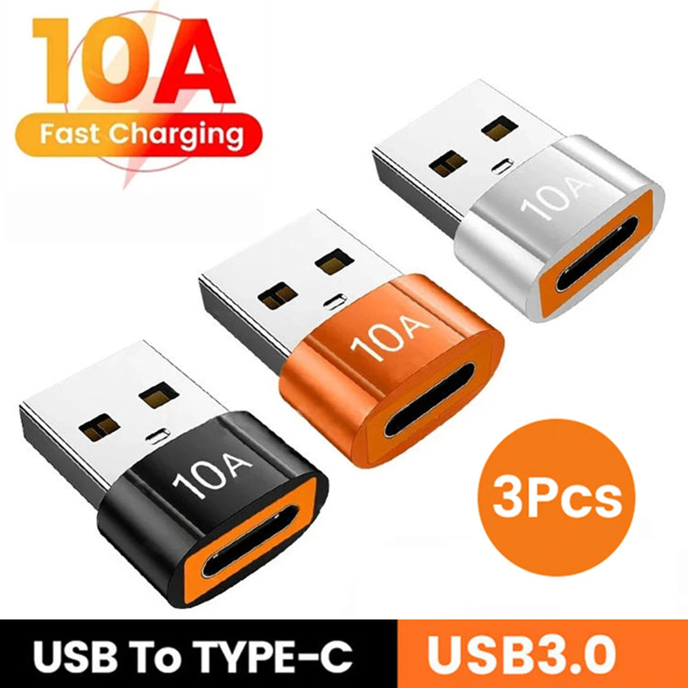 10A USB C OTG Adapter Converter 3 0 240W Laptop Xiaomi Macbook Zpaxo 3PCS USB to Type-c M