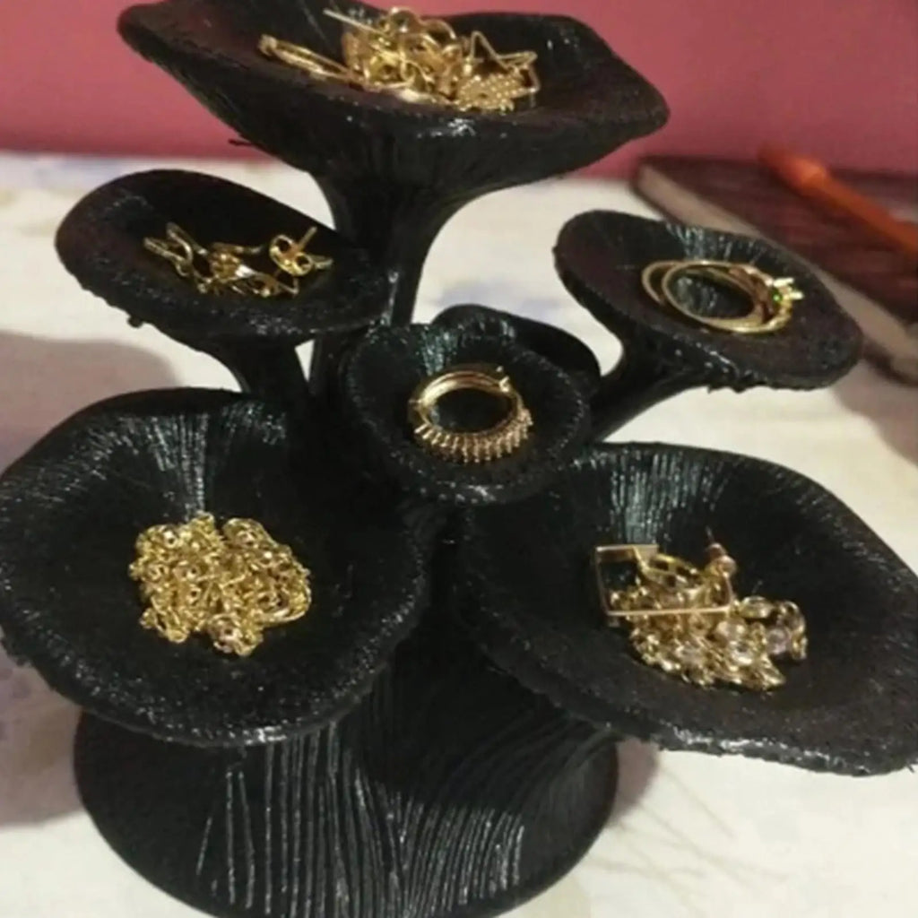 Jewelry Tray Mushroom Design Multi-layered Ring Holder Necklace