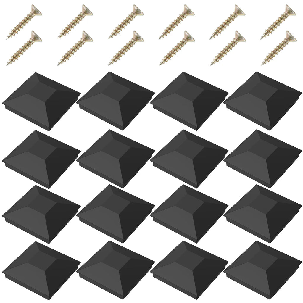 12ppcs 4X4(3.5in x 3.5in) Wood Fence Post Caps PP Plastic Water-Proof UV-Proof Post Caps Keep Post from Cracking and Rotting Zpaxo 12pcs for3.5x3.5inch