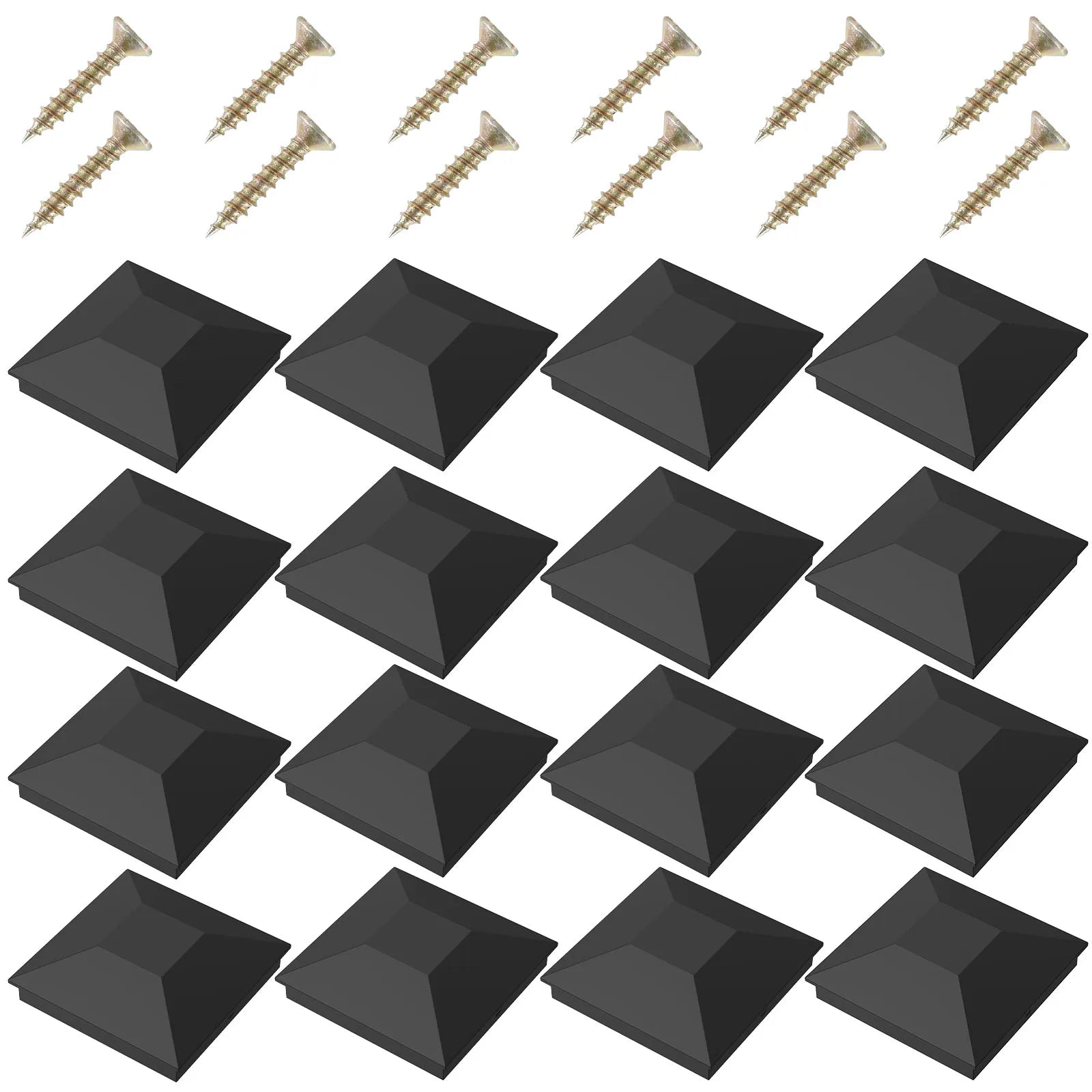 12ppcs 4X4(3.5in x 3.5in) Wood Fence Post Caps PP Plastic Water-Proof UV-Proof Post Caps Keep Post from Cracking and Rotting Zpaxo 12pcs for3.5x3.5inch