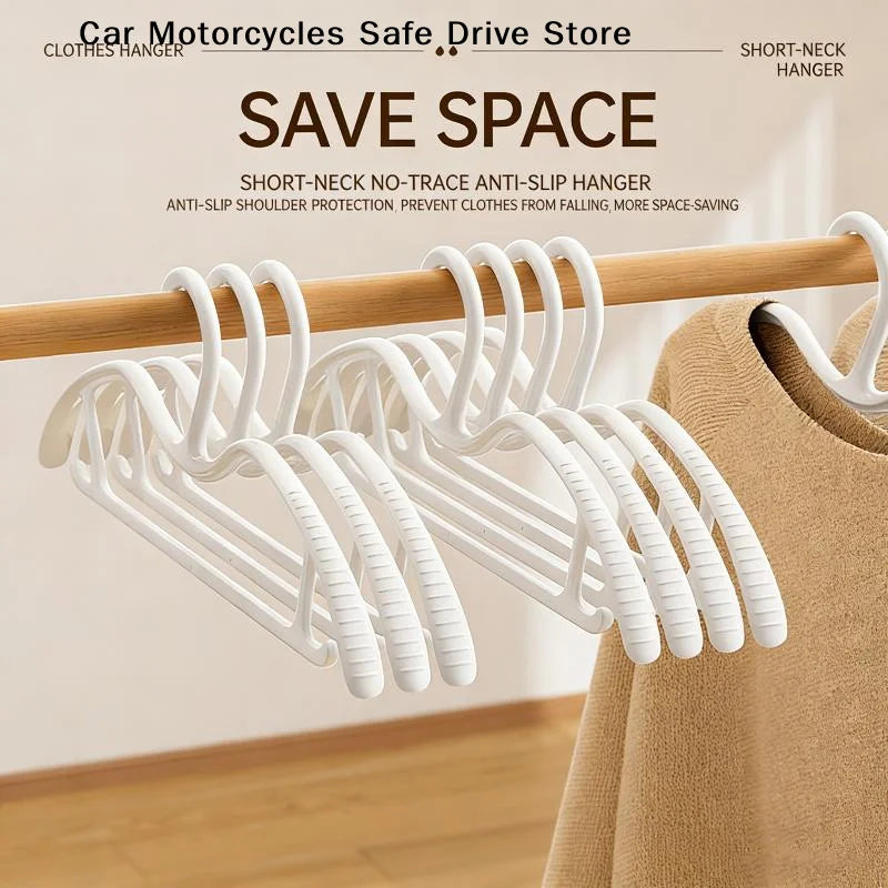 CM10PCS Wide Shoulder Hangers Short Neck Non-slip Mark-free Space