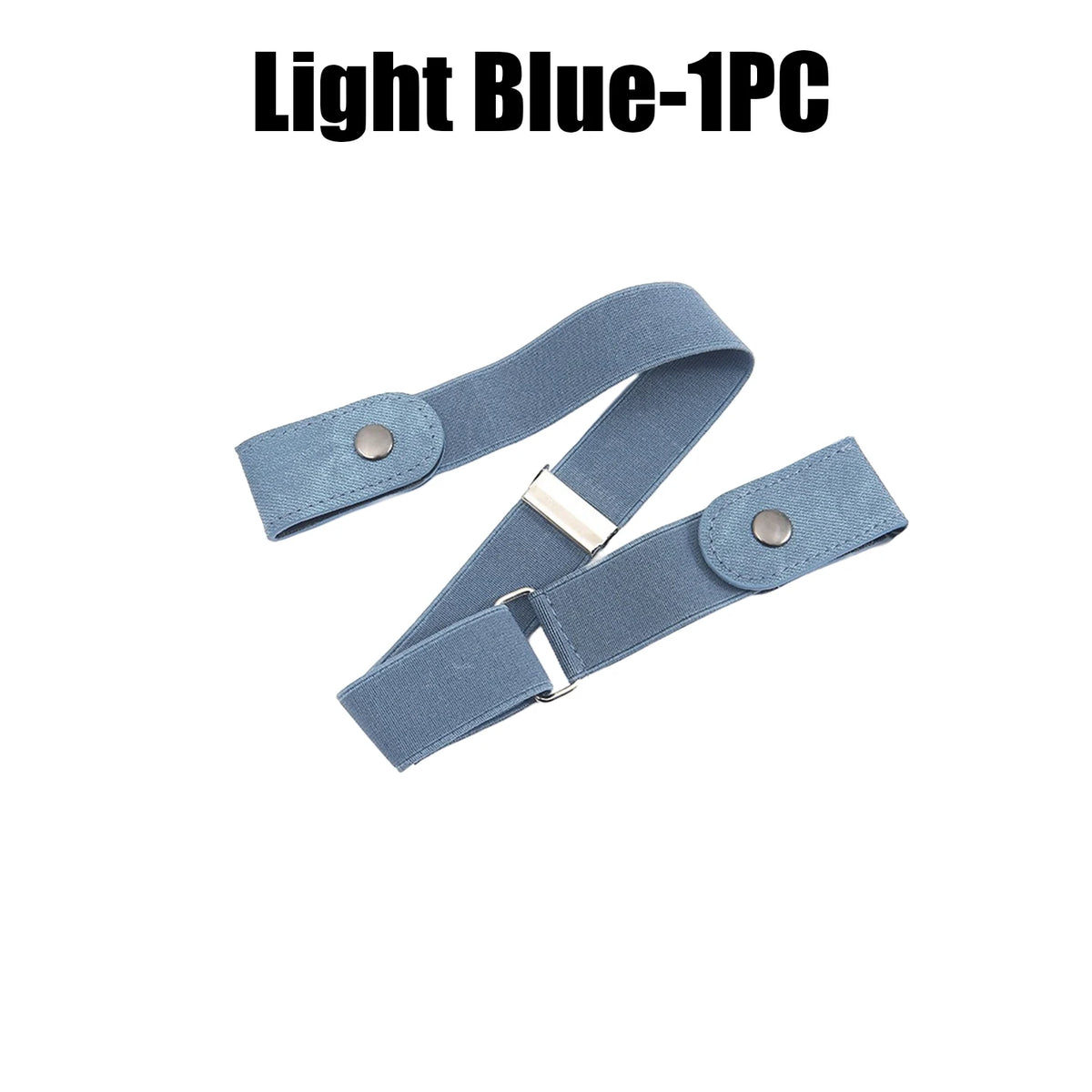 Unisex Invisible Adjustable Elastic Belt Stretchy No-mark Zpaxo Light Blue 1PC