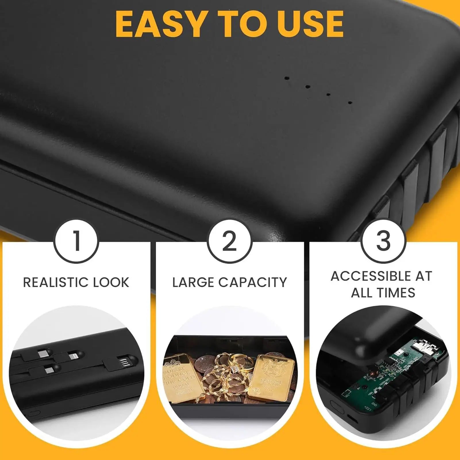 Fake Power Bank Valuable Container Diversion Safe Disguised Hiding