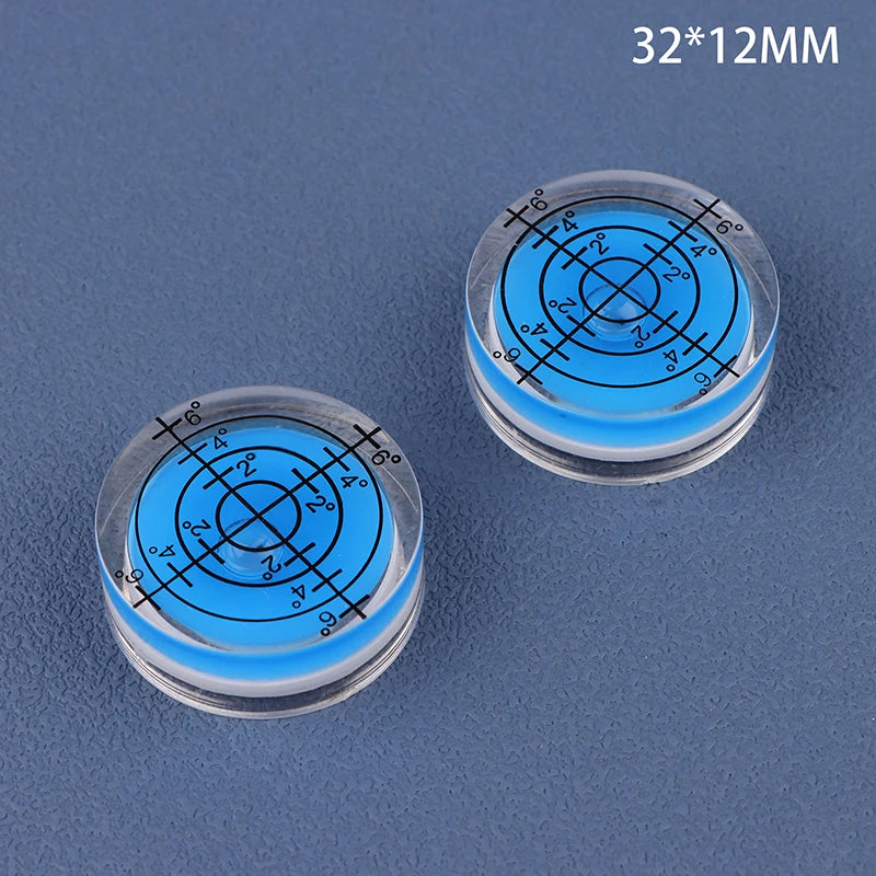 2pcs 32mm Spirit-Bubble Level Surface Degree Marking Level Round Measuring Meter Acrylic For Construction Manual Tools Parts Zpaxo A5