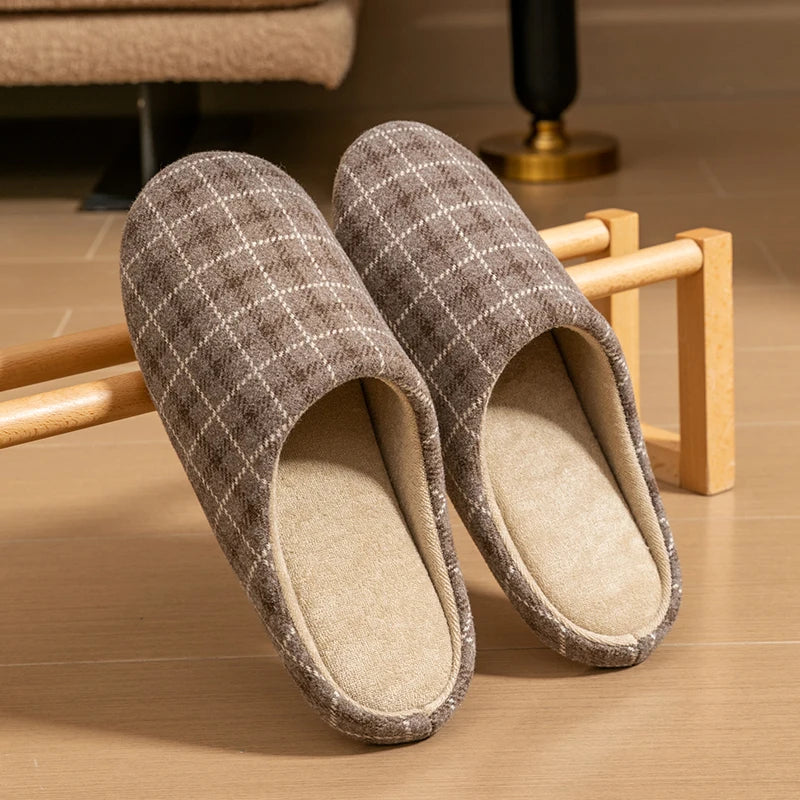 Men's Autumn&spring Home Anti-skid Slippers Lightweight Quiet Zpaxo Coffee 44-45