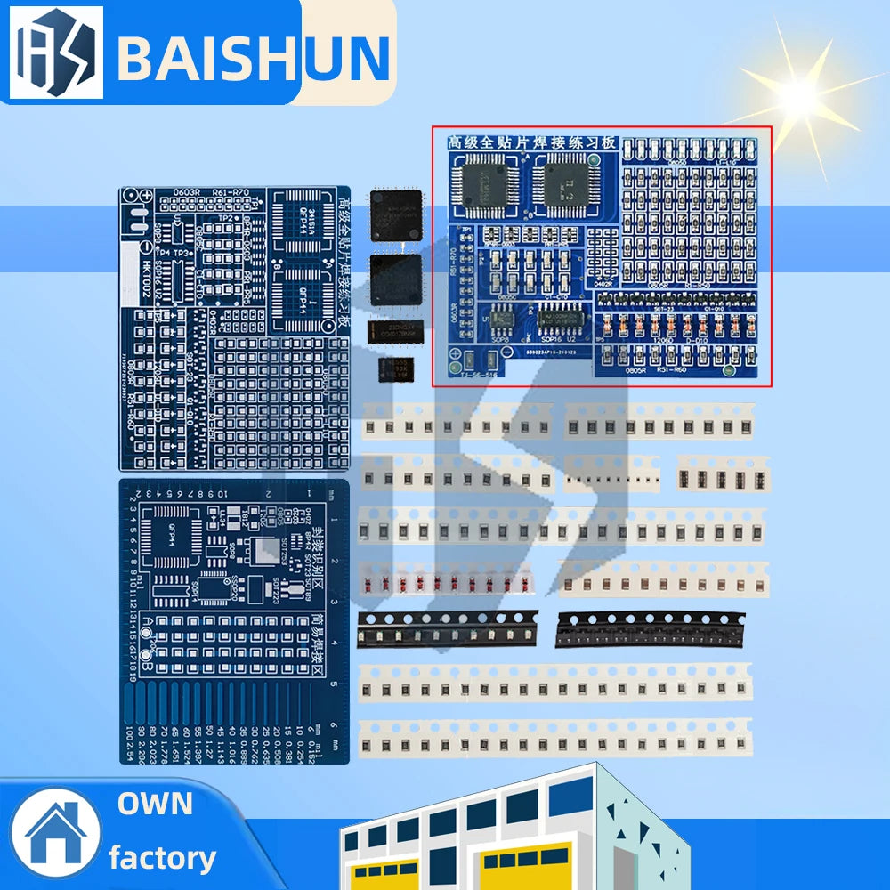 Advanced Full-Chip Soldering Practice Kit DIY Electronic Welding Skill Training Set Zpaxo