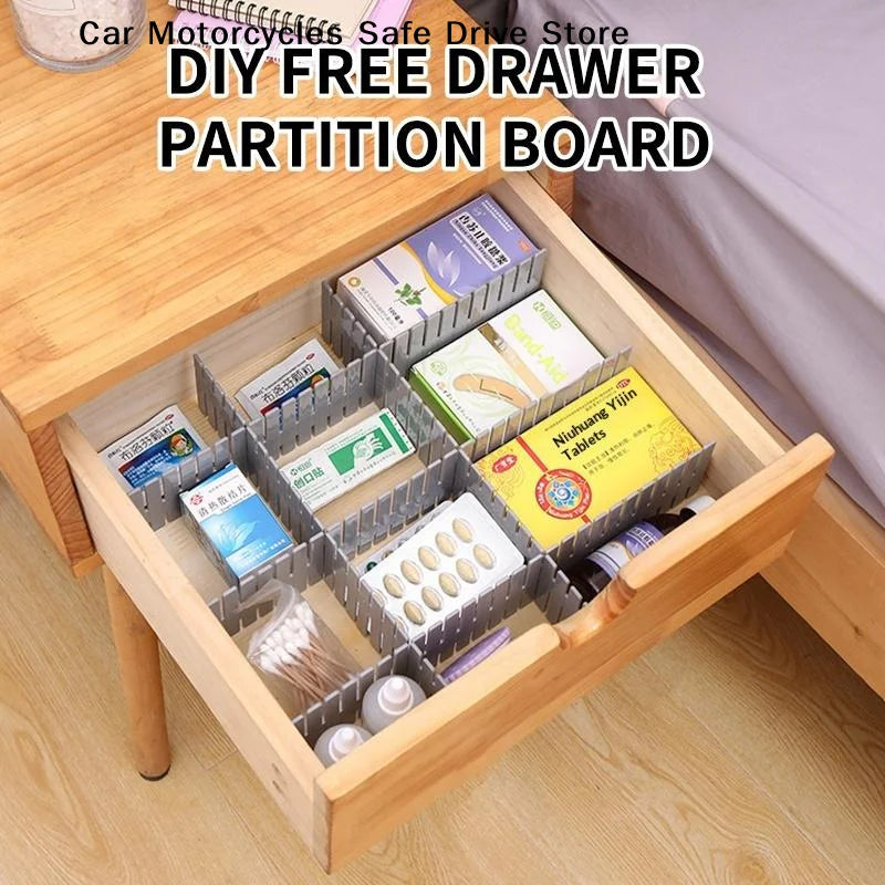 CM4PCS Adjustable Drawer Divider Partition Durable Storage Organiser