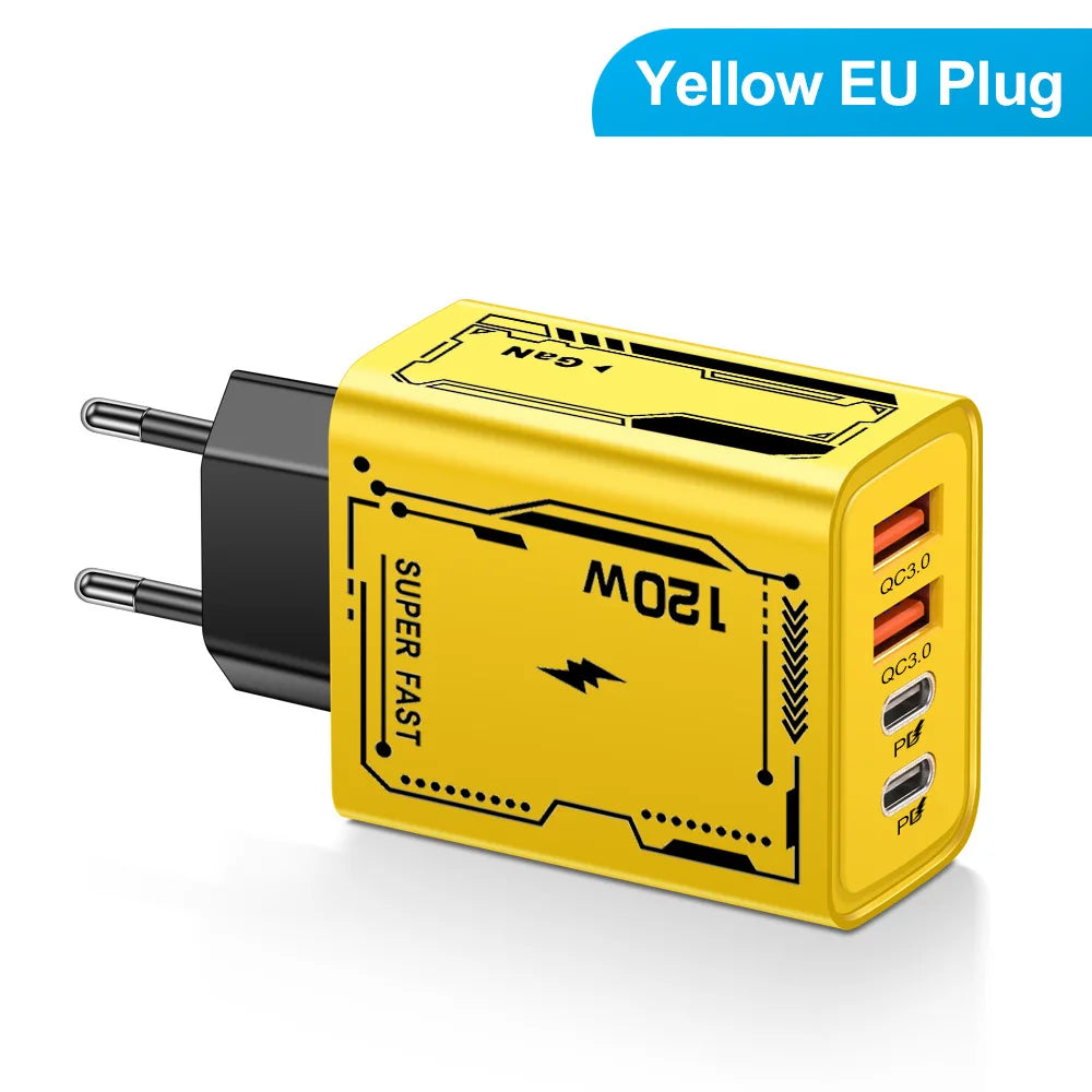 USB C PD Charger Quick Charge 3 0 Phone Chargers Adapter Iphone 16 15 Zpaxo B Yellow EU