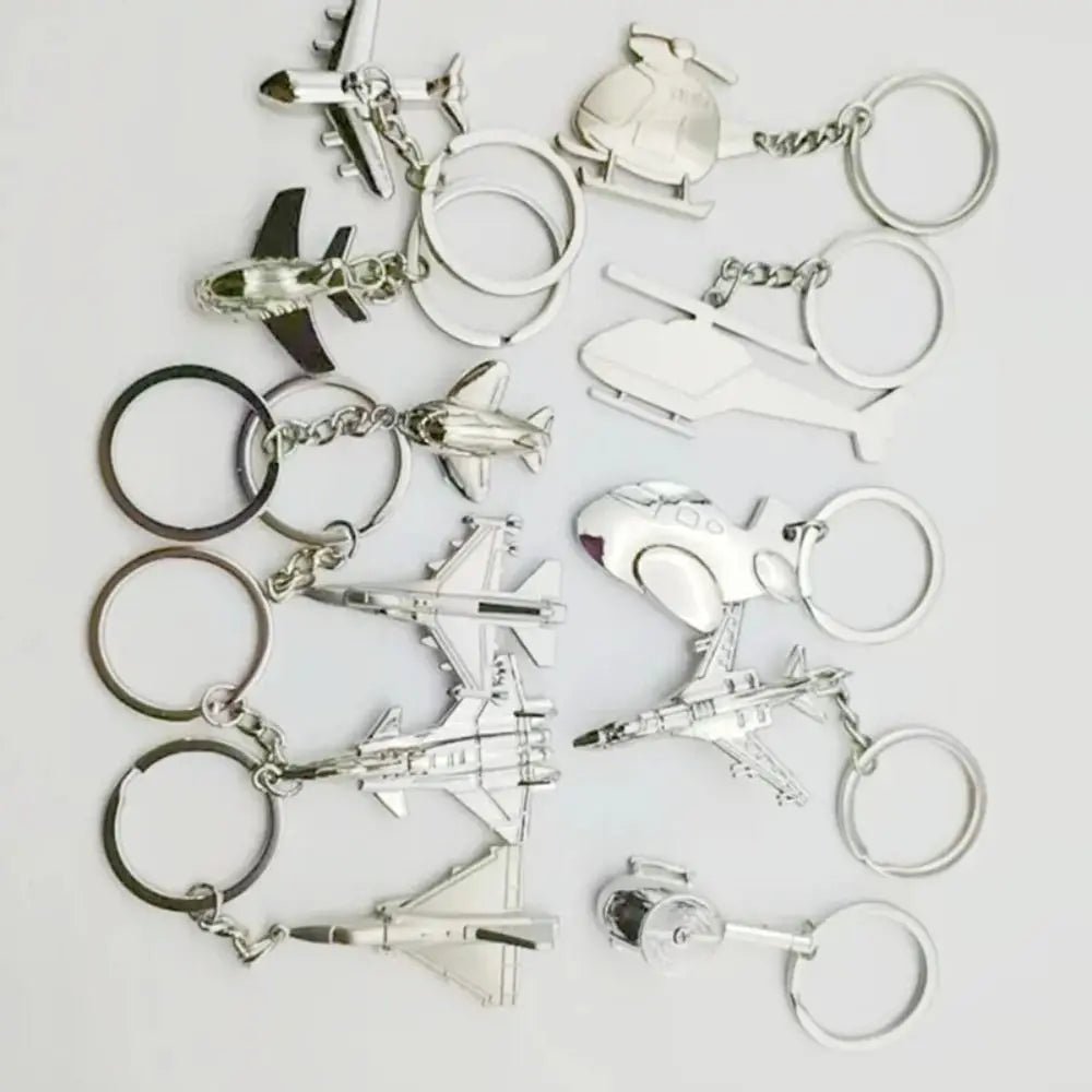 Keychains Gift 3D Aircraft Key Chain Metal Airplane Car Key Ring Classic Fashion Battleplane Keyring Men Zpaxo