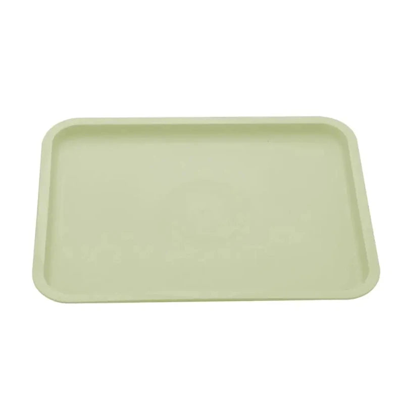 Household Kitchen Fruit Dessert Tray Rectangular Pallet Nordic Plastic Food Serving Tray Multiple Colors Storage Tray Zpaxo Light green