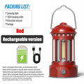 Vintage Roman Pillar LED Camping Lantern | Rechargeable Hook Lamp