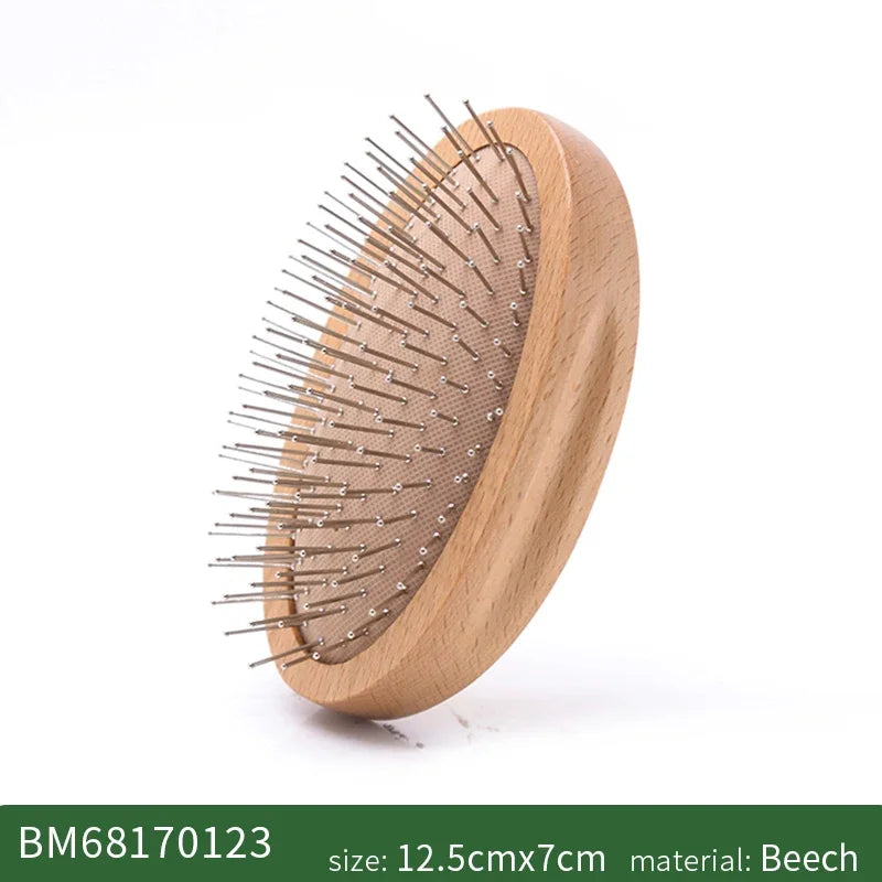 Steel Hair Brush Women Custom Mini Pocket Hair Comb Head Scalp Massage Wood Wide Tooth Comb Curly Girl Method Hair Accessories Zpaxo 1pc hair brush China Mainland