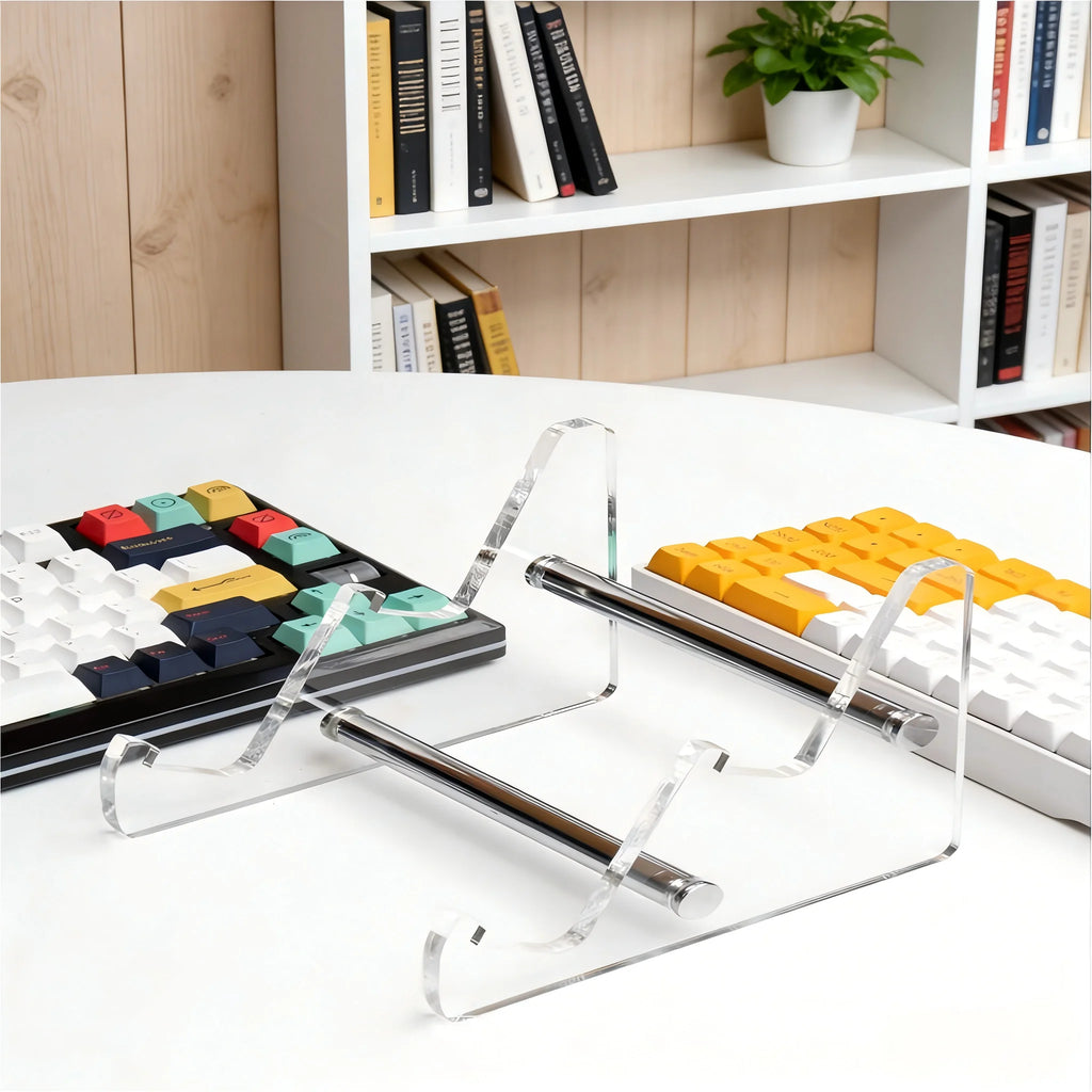 3-Tier Transparent Acrylic Keyboard Stand & Display Rack Keyboard Display Stand Zpaxo