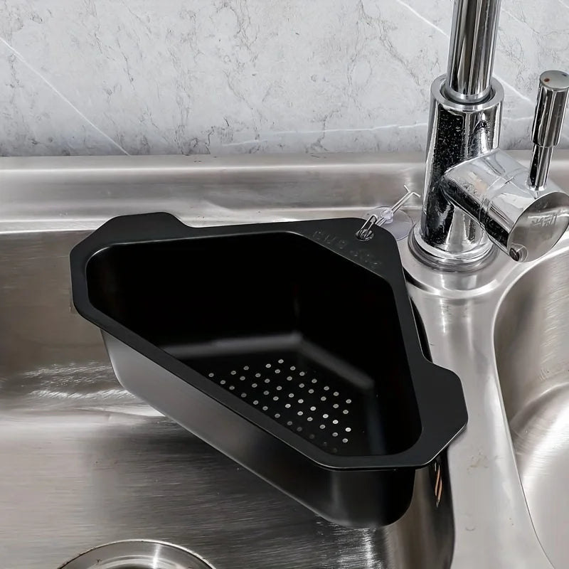 1pc 304 Stainless Steel Triangle Sink Strainer Basket Kitchen Leftover Food Catcher Drain Filter Rack Mesh Colander Organizer Zpaxo