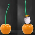 1pc Red Toilet Brush Creative Lovely Cherry Shape Lavatory Toilet Brush Holder Set Toilet Holder Bathroom Accessories Zpaxo 1pc orange