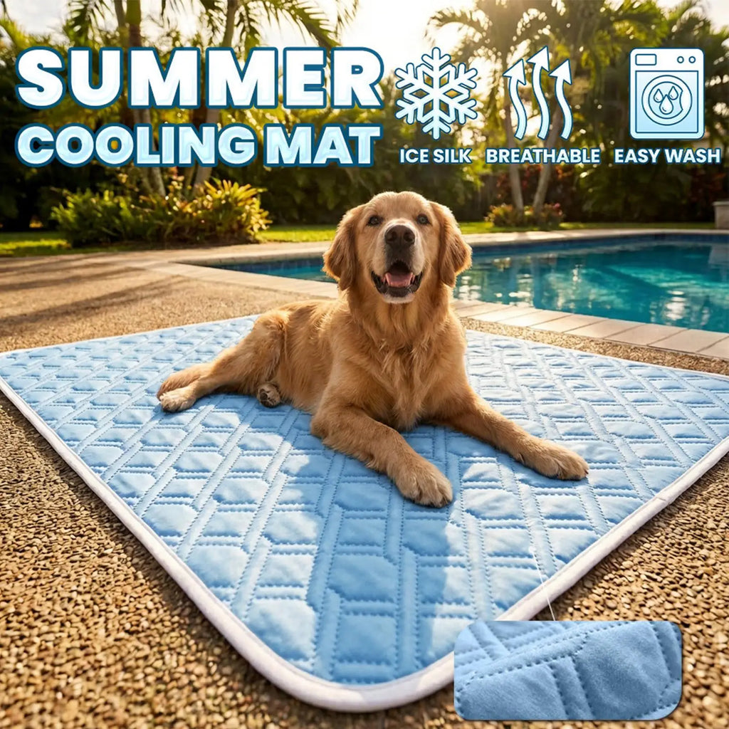 Dog Cooling Pad Summer Breathable Washable Soft Cat Bed Sleeping
