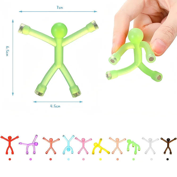 5/10pcs Fridge Magnet Cute Mini Man Flexible Magnetic Sticker for Refrigerator DIY Hook Home Office Decor Refrigerator Magnets Zpaxo