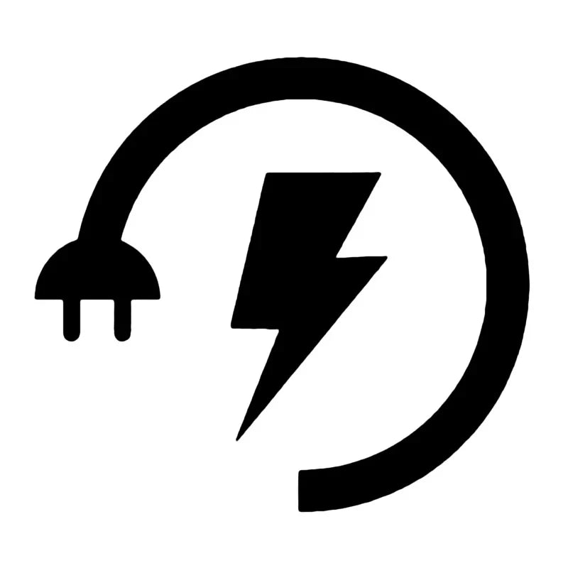 Electric Plug Shape Fashion Car Sticker Bumper Windshield Auto Decal Motorcycle Laptop Waterproof Truck Automobile Vehicles Zpaxo Black
