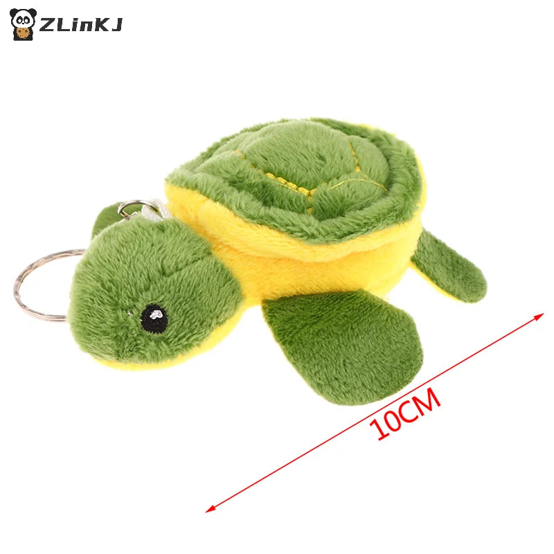 ▶1PCS 10cm Cute Cartoon Turtle Doll Plush Toy Keychain Bag Pendant Children's Gift Zpaxo