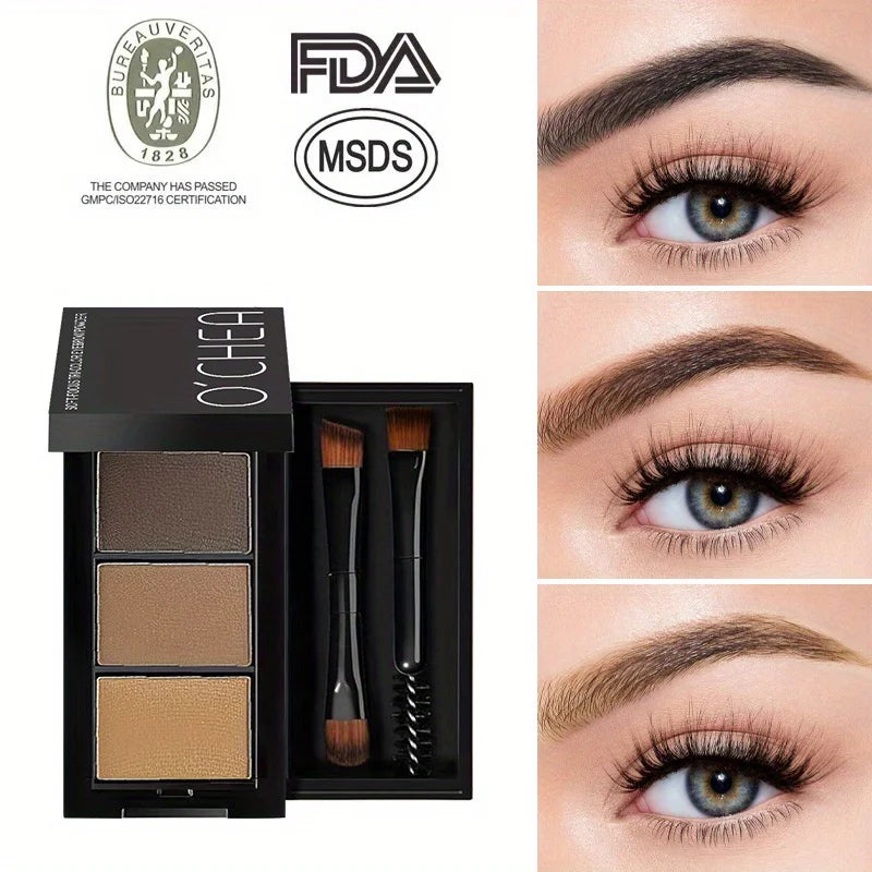 3 Color Eyebrow Powder,waterproof,sweat-proof and Non-dehydrating,natural and Long-lasting,beginner Makeup Cosmetics Zpaxo 3 Colors